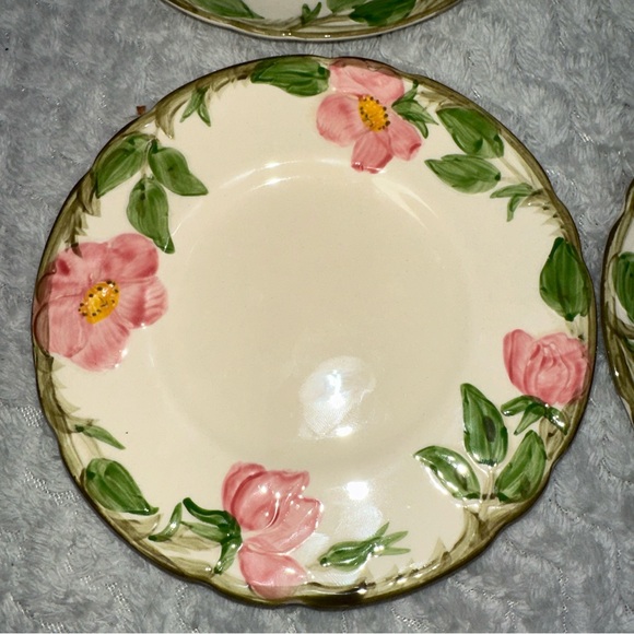 Franciscan Earthenware Desert Rose Dishes 6” Plate USA Hand Painted - Picture 3 of 6